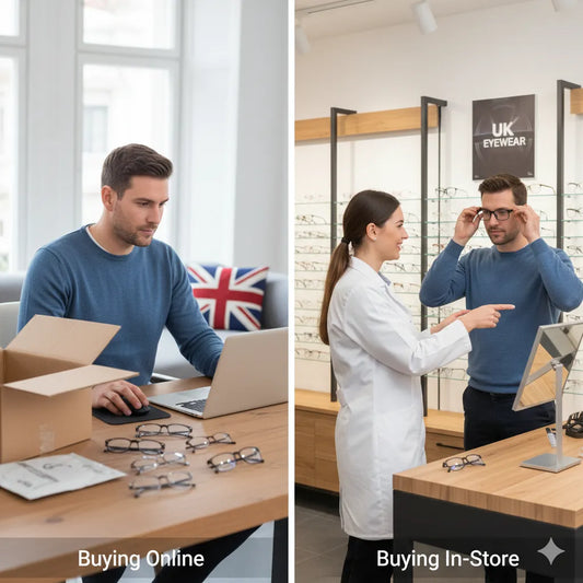 Men’s Eyeglasses in the UK: Buying Online Vs In-Store