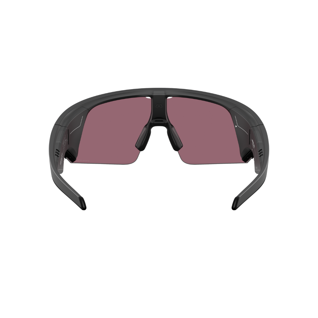 Back view of Oakley Meta Vanguard OW8001 with black frame and Prizm 24K lenses