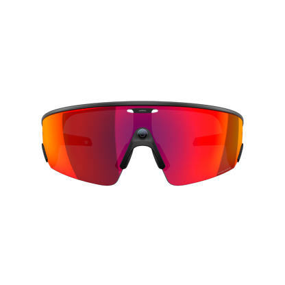 Oakley Meta Vanguard OW8001 smart glasses in black with Prizm 24K lenses front view