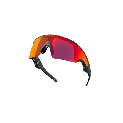 Lifted view of Oakley Meta Vanguard OW8001 with black frame and Prizm 24K lenses