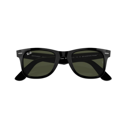 Ray Ban RB2140 Wayfarer Classic black frame closed view