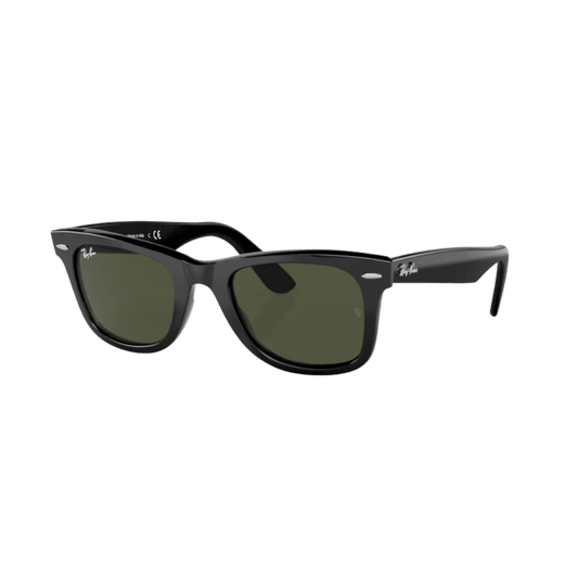 Ray Ban RB2140 Original Wayfarer Classic black sunglasses front view
