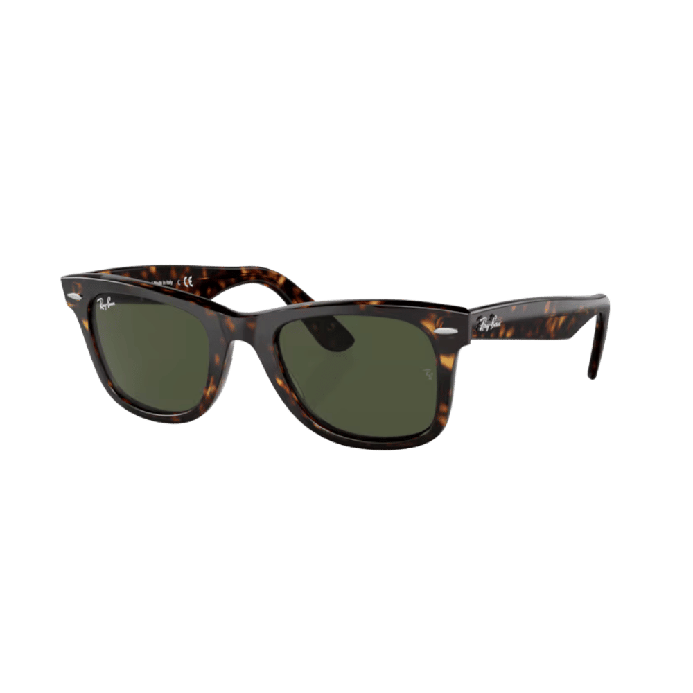 Ray Ban RB2140 Wayfarer Classic Havana frame front angled view