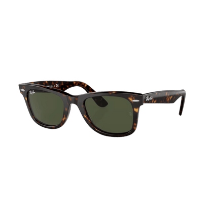 Ray Ban RB2140 Wayfarer Classic Havana frame front angled view