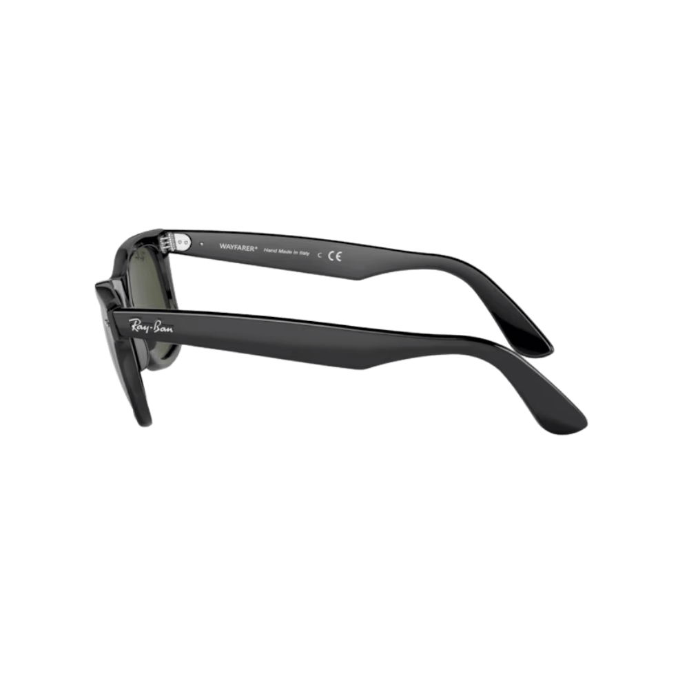 Ray Ban RB2140 Wayfarer Classic black frame side view