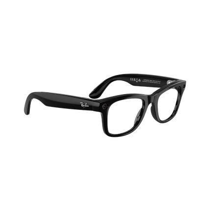 Ray-Ban Meta Wayfarer RW4008 black frame angled opposite view