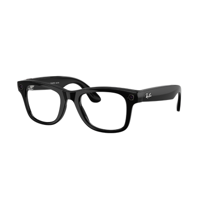 Ray-Ban Meta Wayfarer RW4008 black frame angled view