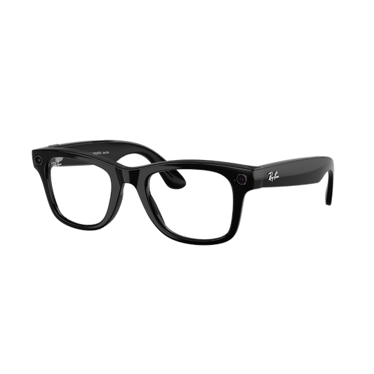 Ray-Ban Meta Wayfarer RW4008 black frame angled view