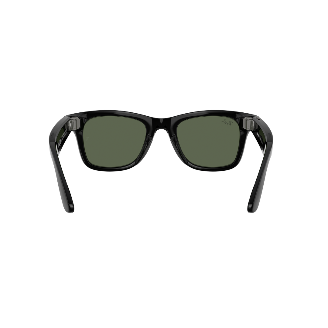 Ray-Ban Meta Wayfarer RW4006 sunglasses in shiny black, back view